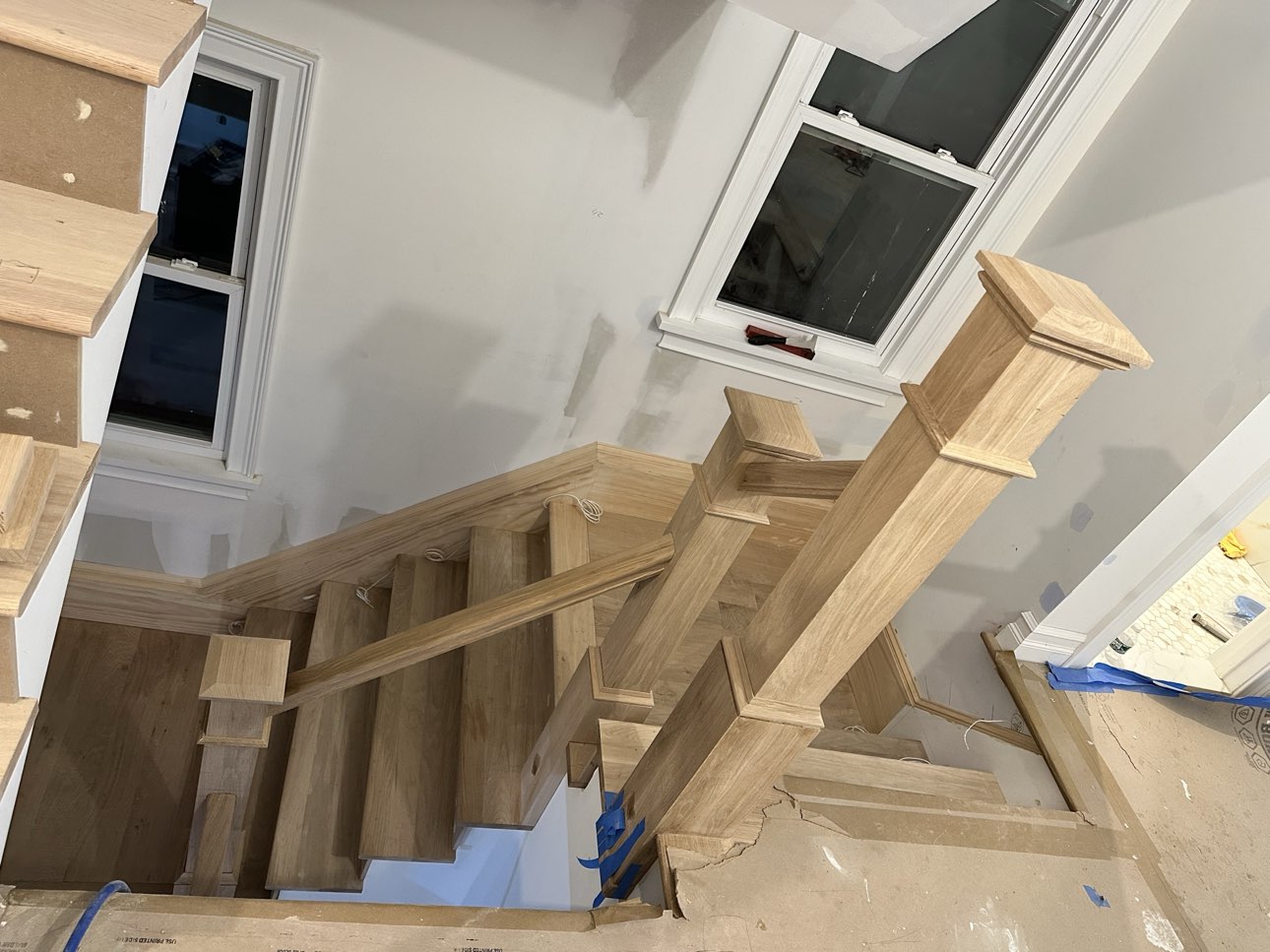 Staircase rebuilding in progress