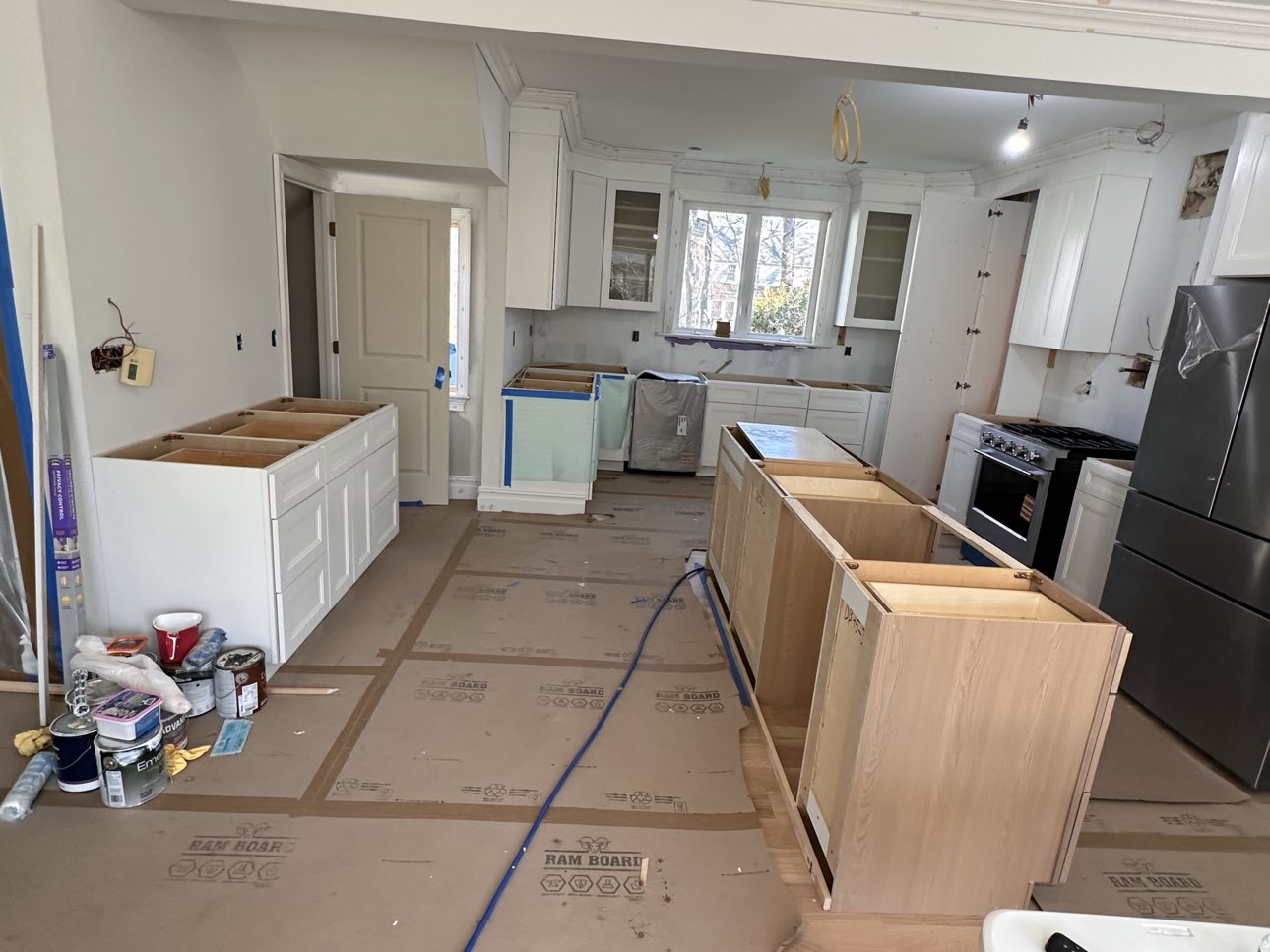 Kitchen renovation construction detail