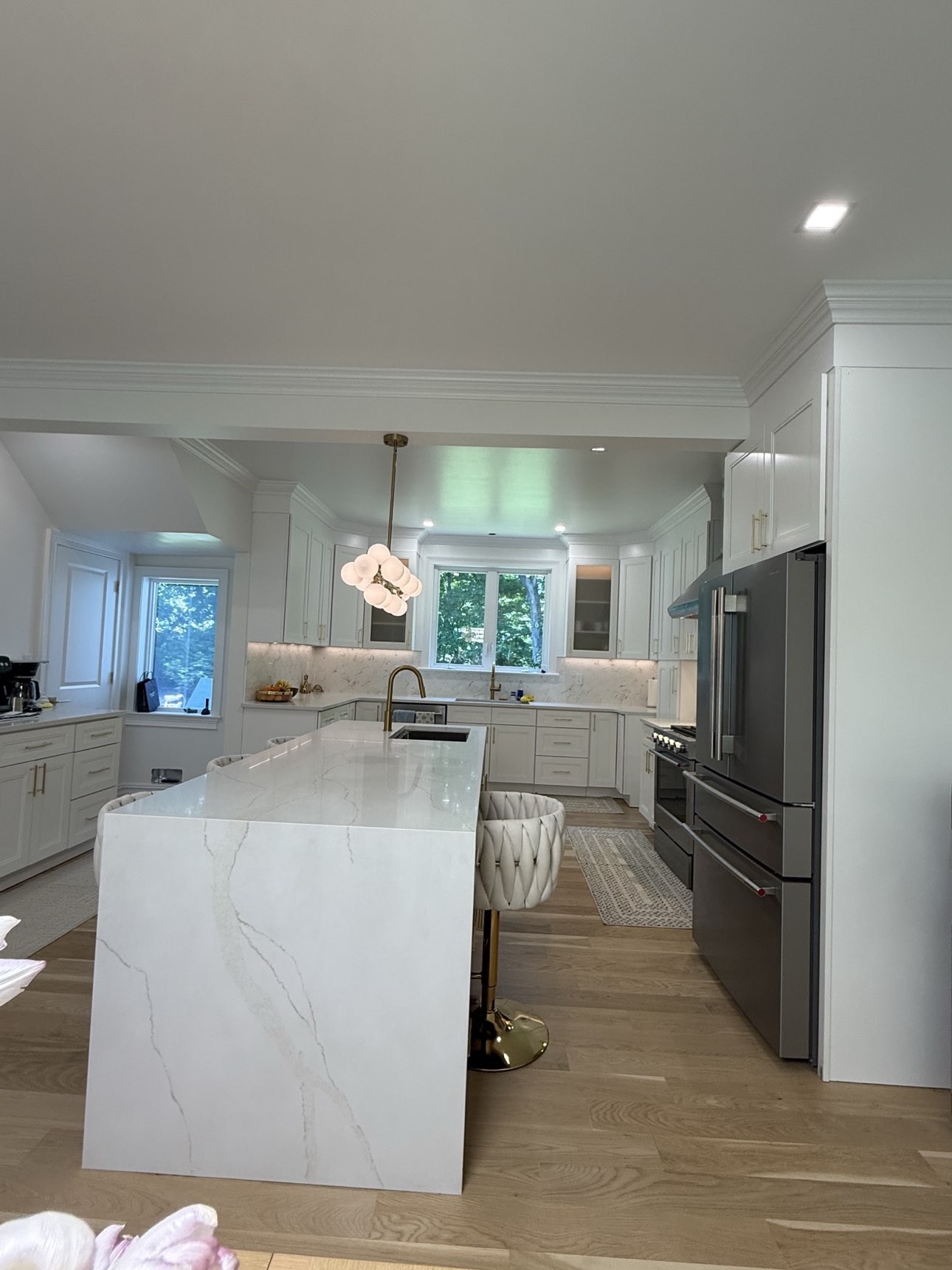 Completed white kitchen renovation
